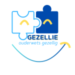 Logo - gezellie ouderwets gezellig (puzzel  geel  blauw) 500x500px